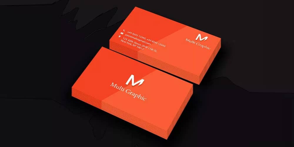 Visiting Card Mock Up PSD
