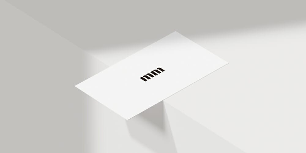 White Business Card Mockup