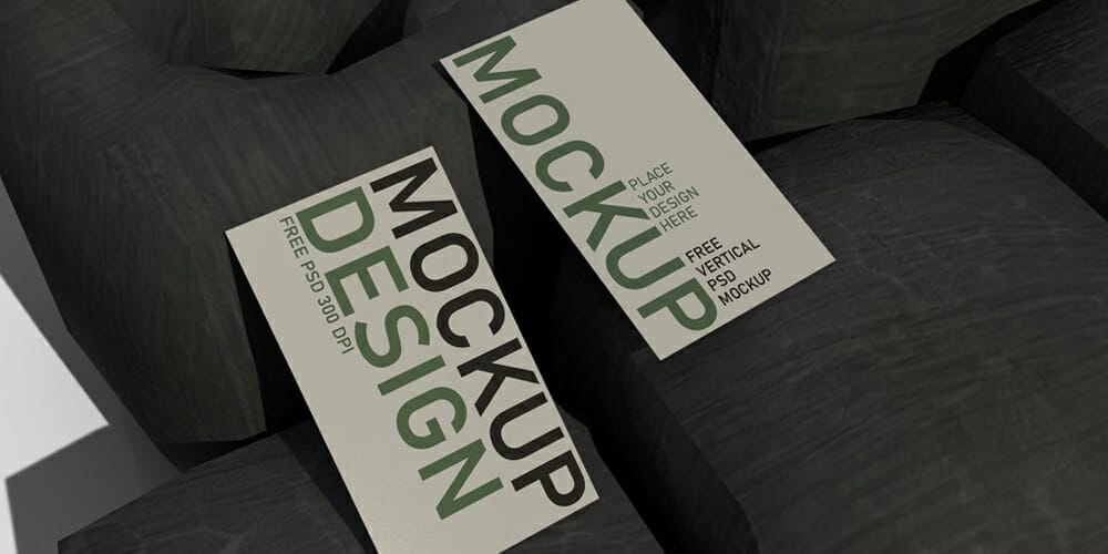 White Business Card Mockup Template