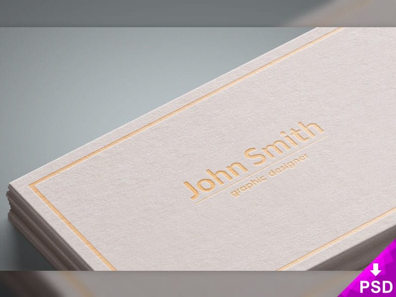 White Business Cards Mockup PSD