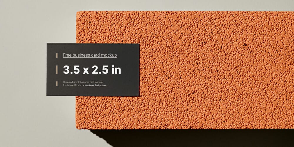 Business Card Mockup on Brick