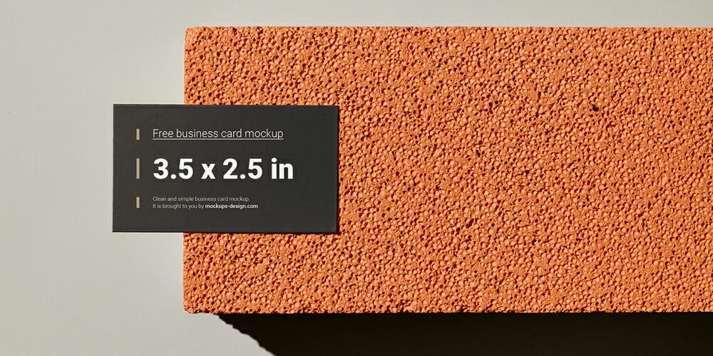 100+ Free Business Card Mockups PSD 68 Business Card Mockup on Brick