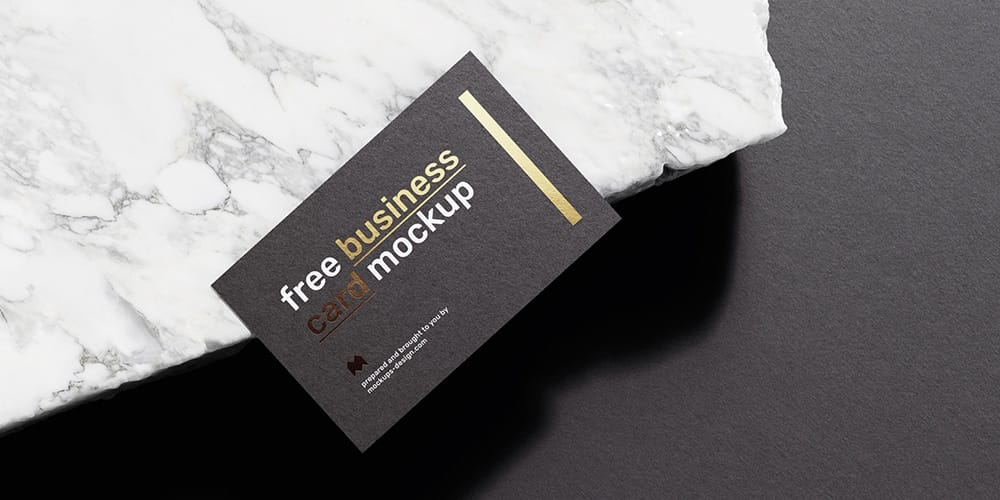 Business Cards Mockup with Foil Effect