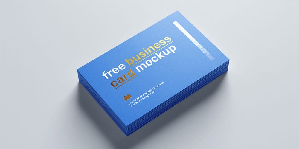 100+ Free Business Card Mockups PSD 6 foil business card mockup
