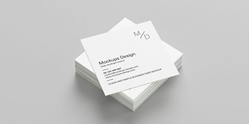 100+ Free Business Card Mockups PSD 53 Square Business Card Mockup