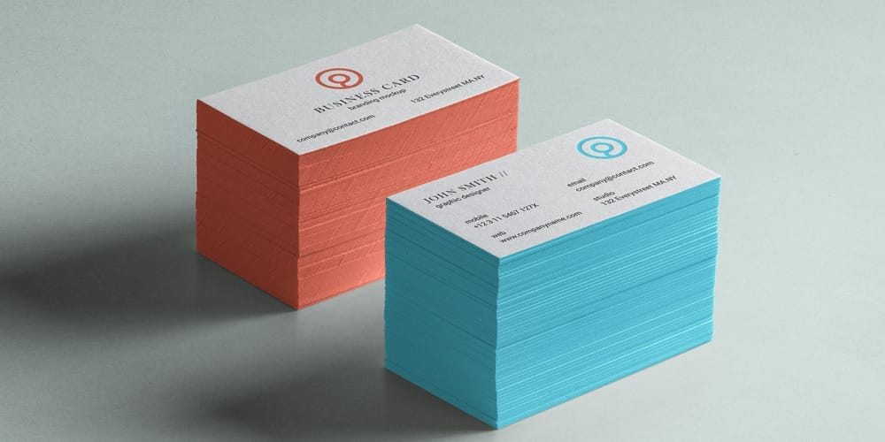 stack business card Branding mockup