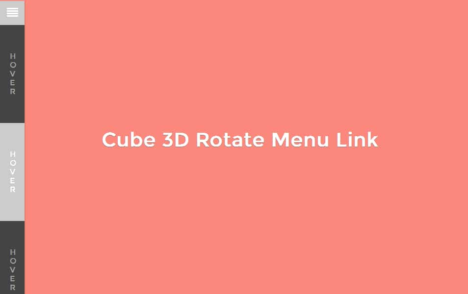 3D Cube Rotate Menu