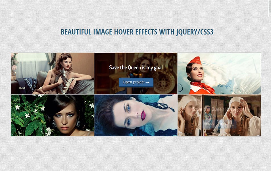 Beautiful Image Hover Effects with jQuery/CSS3