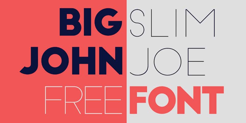 Big John / Slim Joe - Free Font