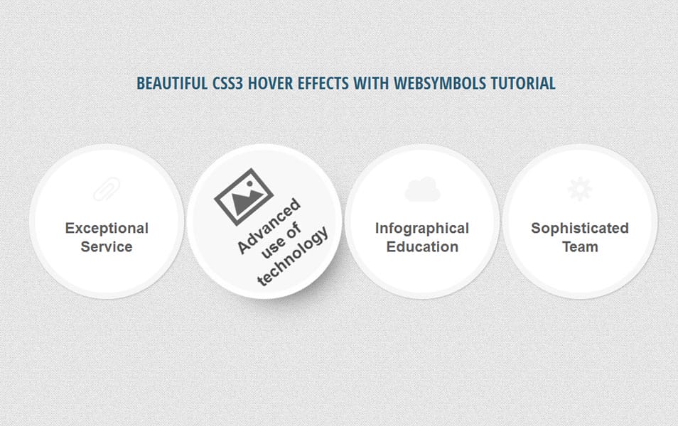 CSS3 Hover Effects with Websymbols Tutorial