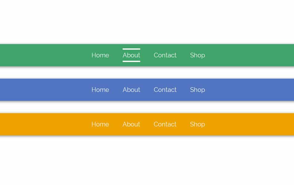 CSS3 Menu hover effects