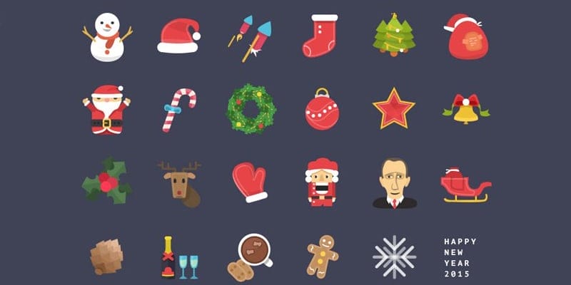 Christmas & New Year Free Icons PSD