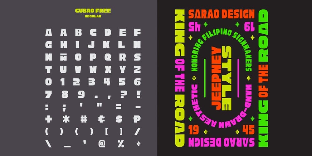 Cubao Free Display Typeface