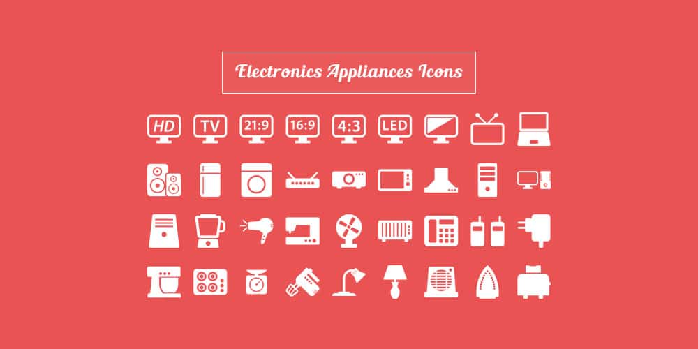 Electronic Appliances Vector Icons