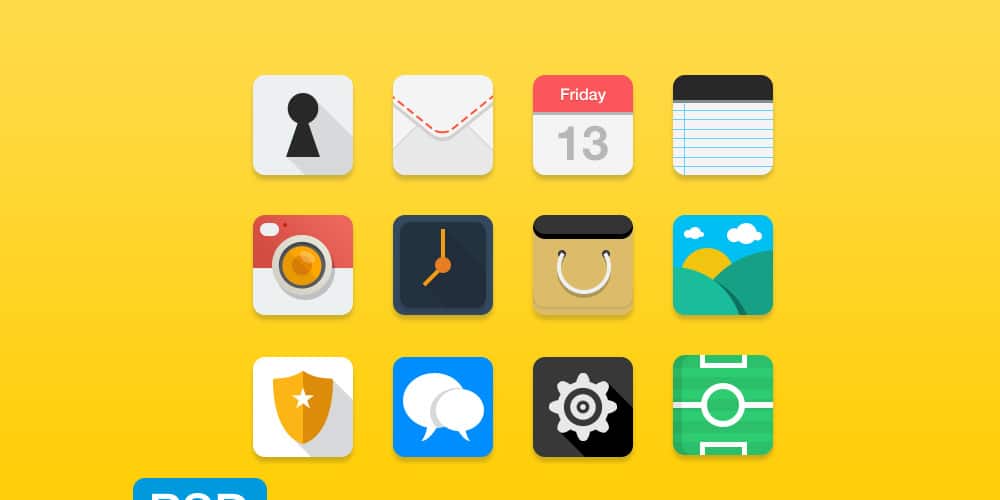 Flat Icons PSD