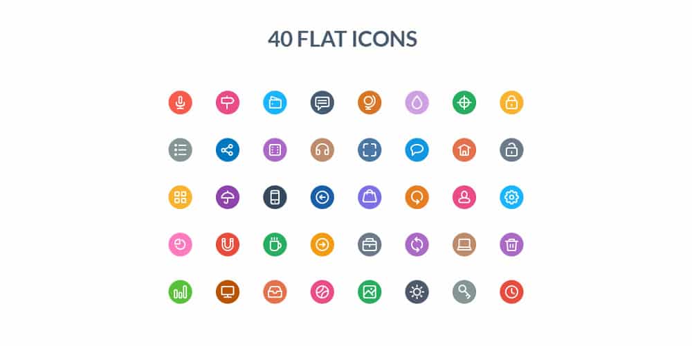 Flat Icons PSD