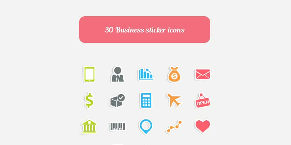 Free Business Sticker Vector Icons