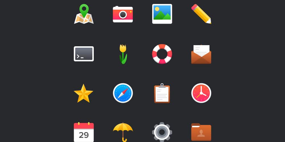 Free Colorful Icons PSD