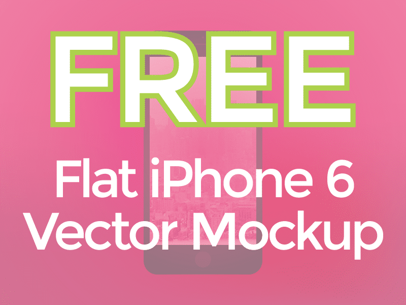 Free Flat Vector iPhone 6 Mockup