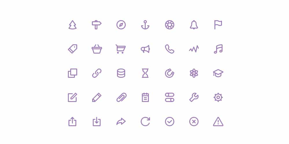 Free Stroke Icons PSD