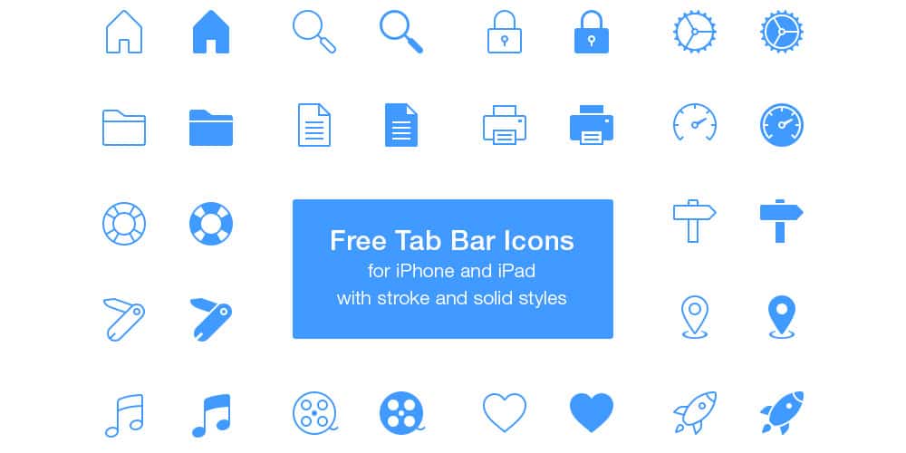 Free Tab Bar Icons PSD