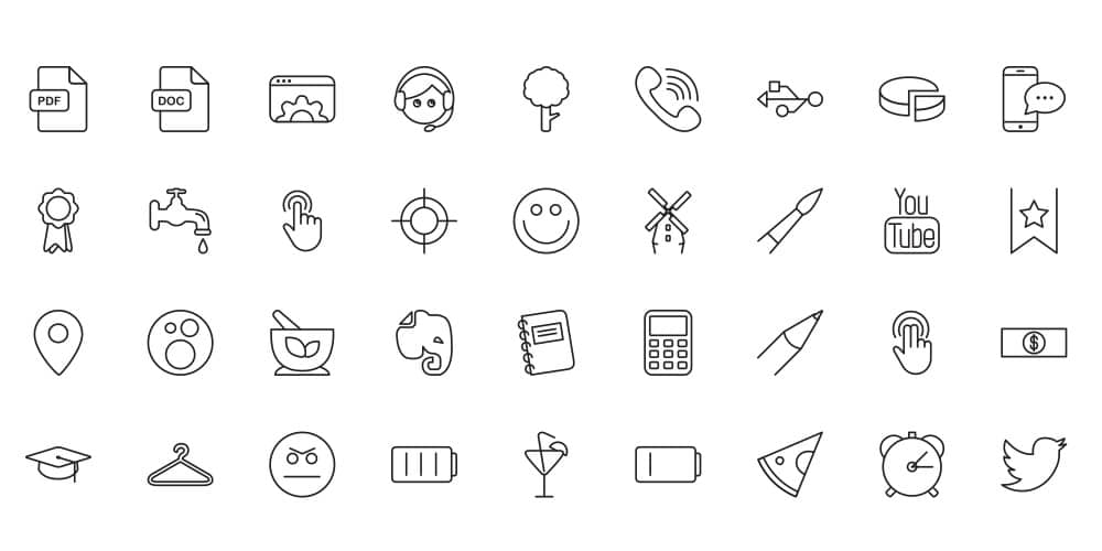 Free Vector Line Icons