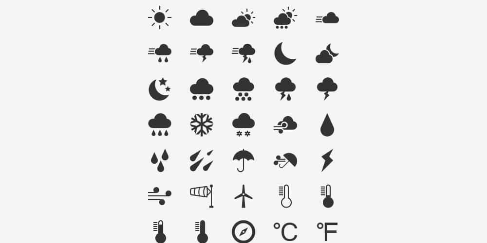 Free Weather Vector Icons
