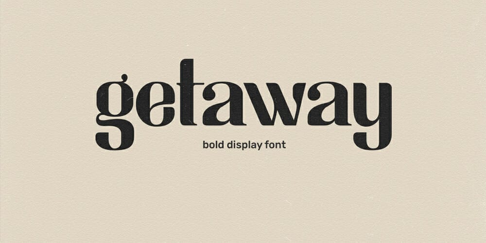 Getaway Bold Display Font