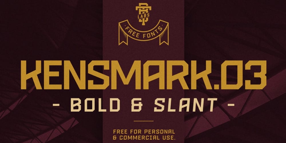 Kensmark Slanted Typeface