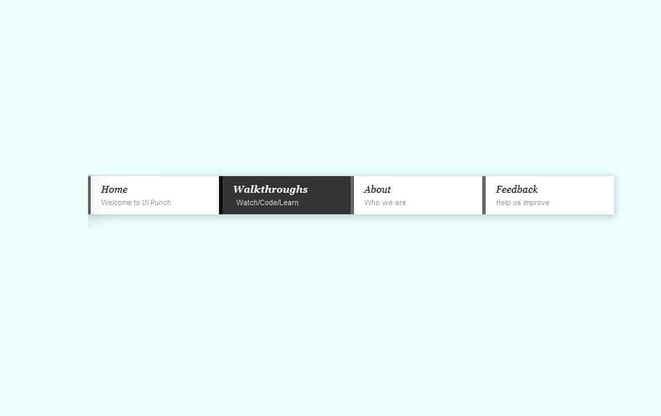 Make a simple navigation with hover transitions
