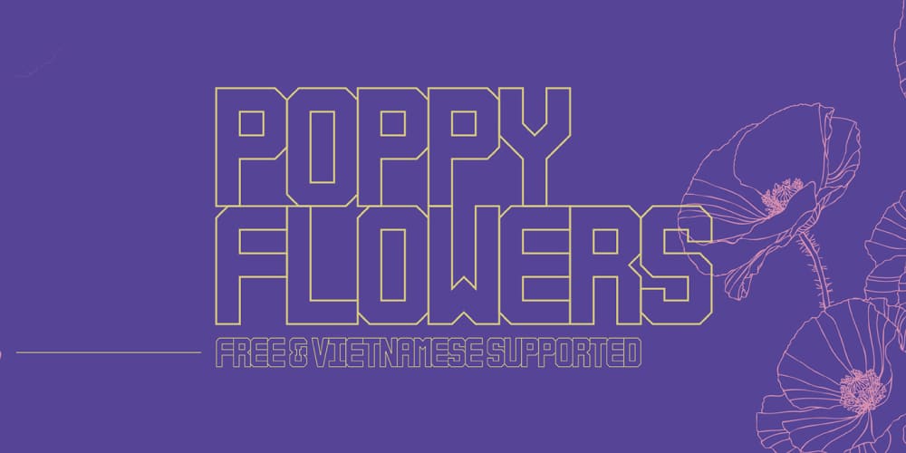 Poppy Flowers Display Font