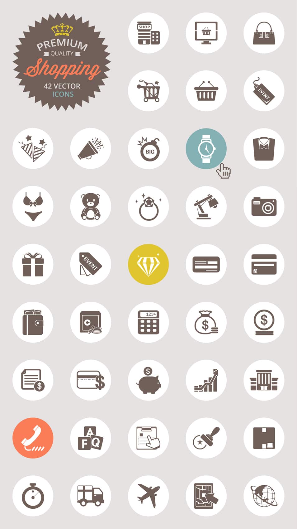 Shopping Vector Icon Set - cssauthor.com