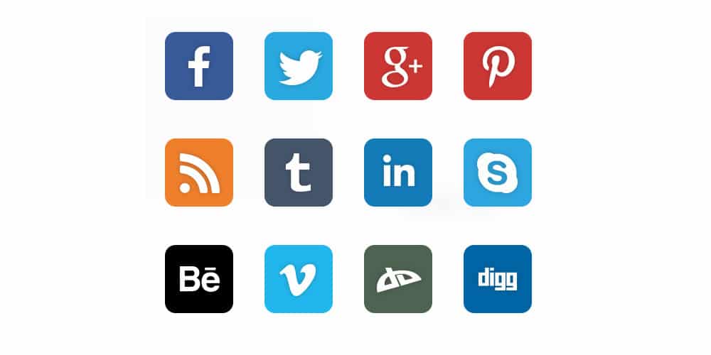 Simple Flat Icons PSD