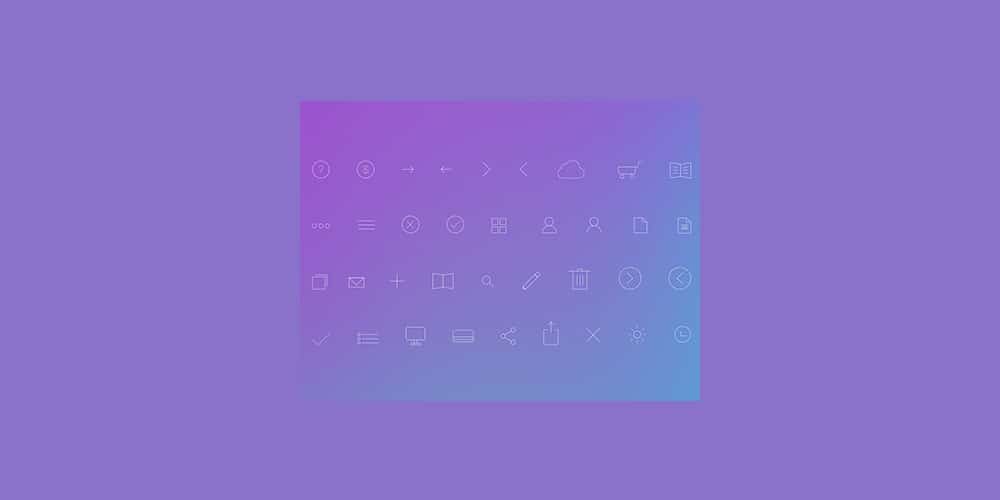 Simple Line Icons PSD