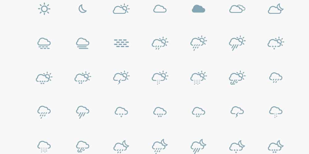 Simple Weather Vector Icons
