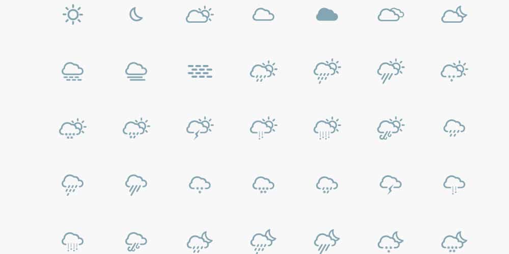 Simple Weather Vector Icons