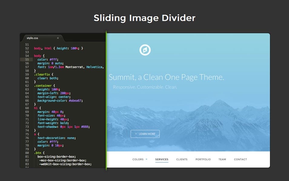 Sliding Image Divider