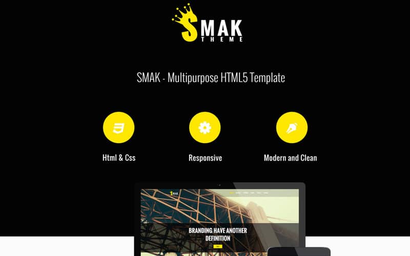 Smak Free Single Page Template HTML