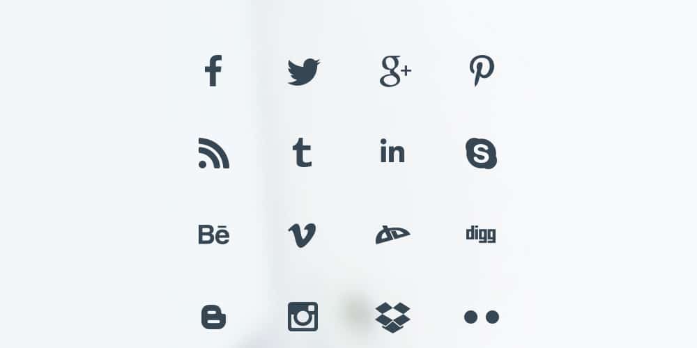 Social Media Icons PSD