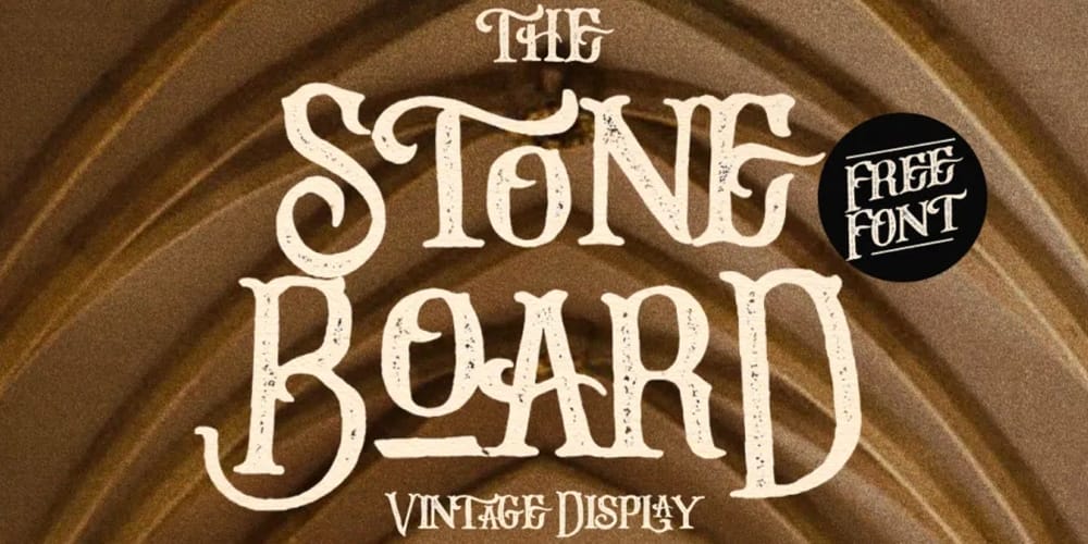 Stone Board Vintage Display Font