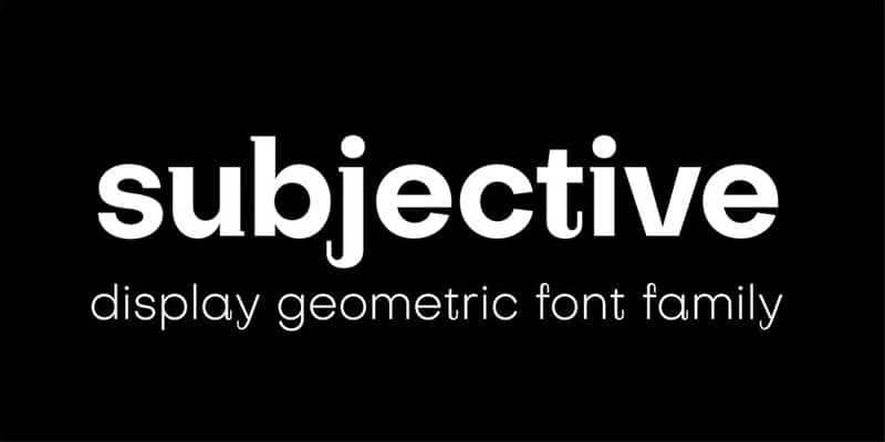 Subjective Display Font