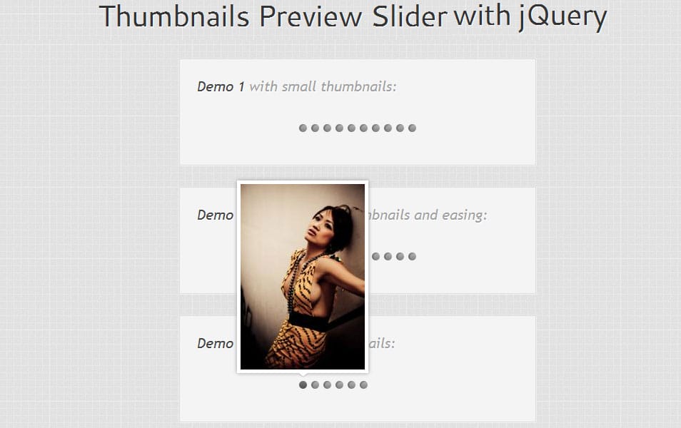 Thumbnails Preview Slider with jQuery