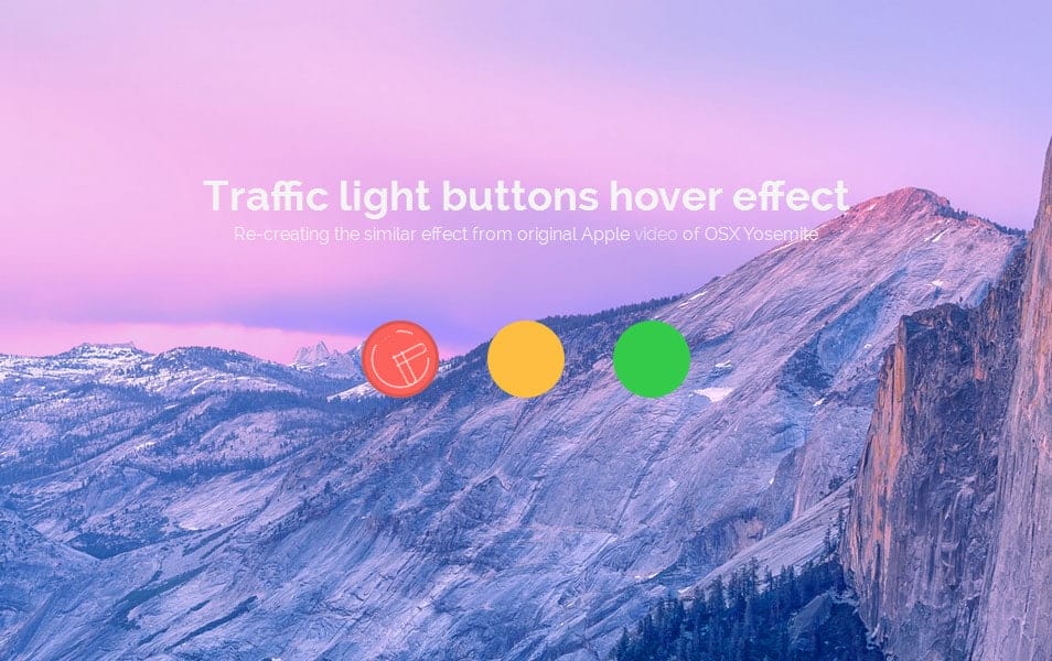 Traffic Light Buttons Hover Effect