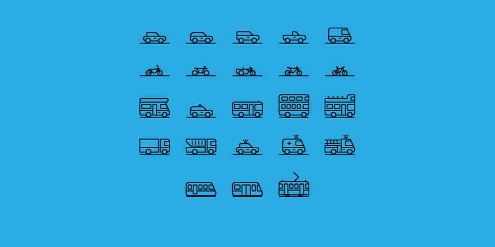 Traffic and Transportation Icons