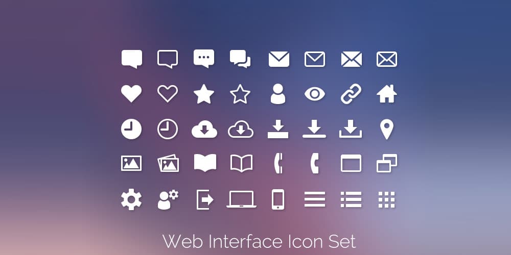 Web Interface Icons PSD