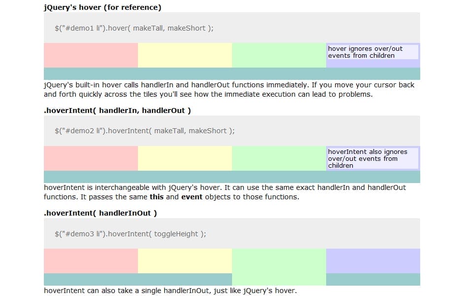 hoverIntent jQuery Plug-in