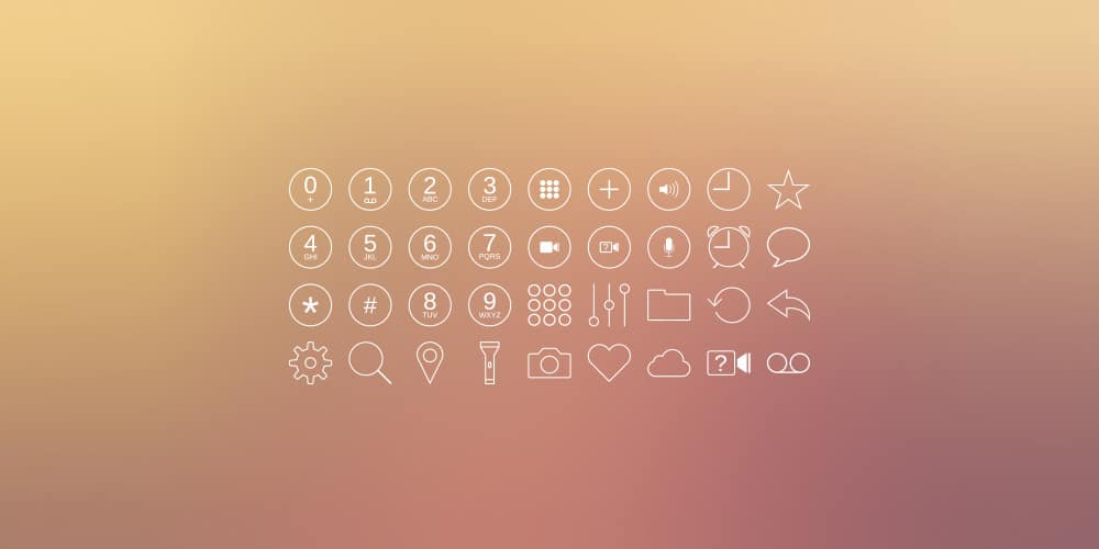 iOS Styled Vector Icons