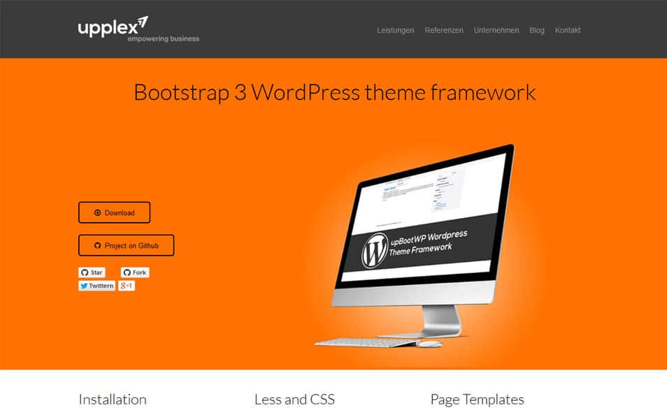 Bootstrap 3 WordPress theme framework