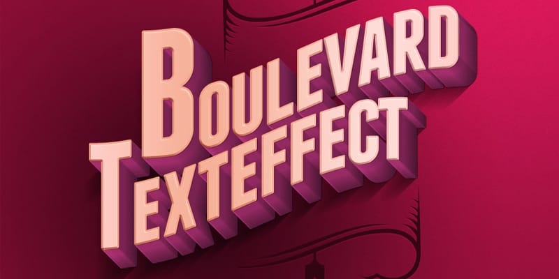 Boulevard Retro Text Effect PSD