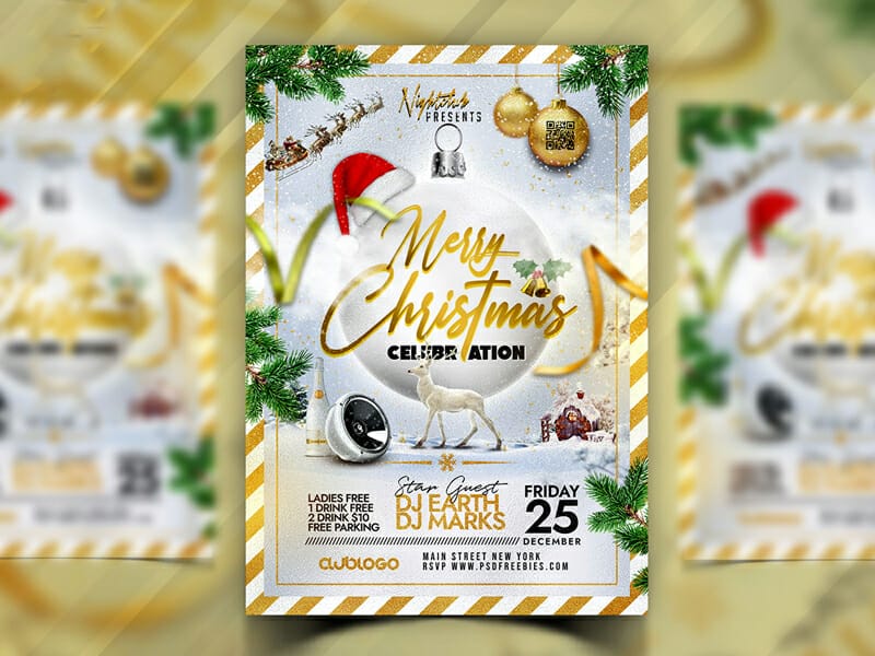 Christmas Day Party Flyer Template